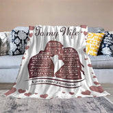Lofaris Romantic Couple Dense Hearts Custom Text Blanket